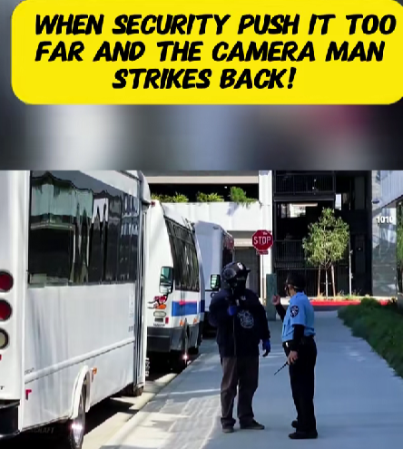 Security Guard Tries to Intimidate Cameraman — Instantly Regrets It!