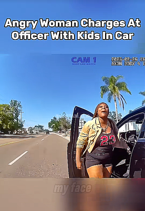 Angry Woman Confronts Officer With Children Still in the Car