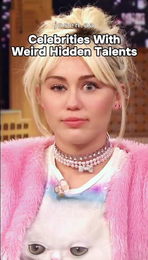 Celebrities With Weird Hidden Talents — and Miley Cyrus is leading the list.