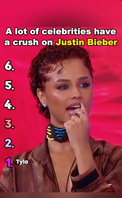 A lot of celebrities have a crush on Justin Bieber” — and Tyla’s sitting pretty at