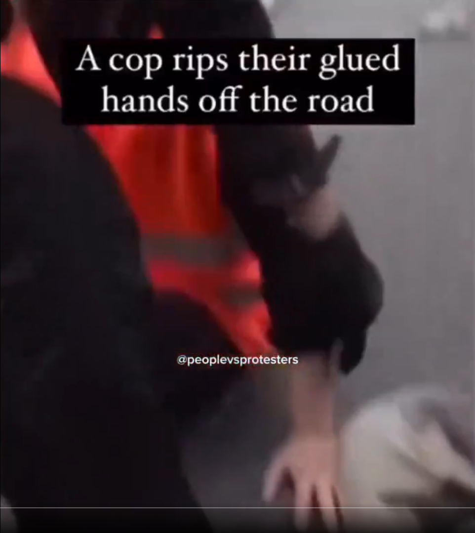 When protest meets authorityโฆ things can get real fast ๐จโ