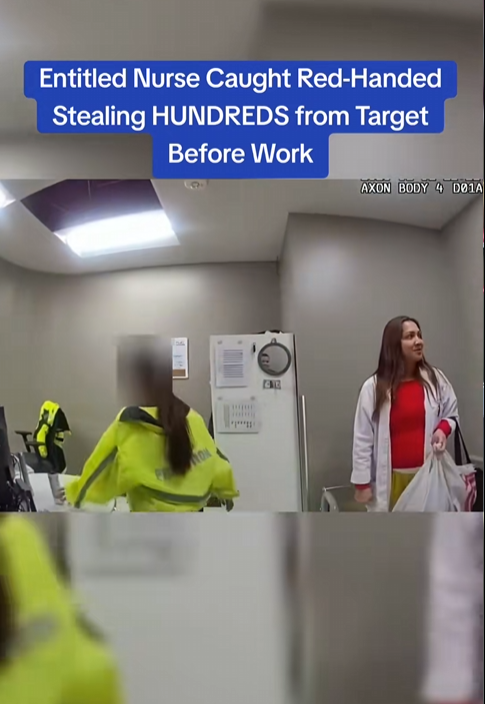 🩺 NURSE IN SCRUBS BUSTED STUFFING $800 OF TARGET GOODIES INTO HER PURSE… RIGHT BEFORE HER SHIFT! 😱